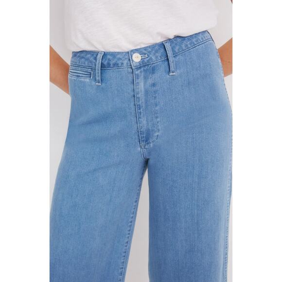 Madewell Emmett Wide-Leg Crop Jeans in Langston Wash - Size 31 - Style # K9147 - Picture 4 of 12